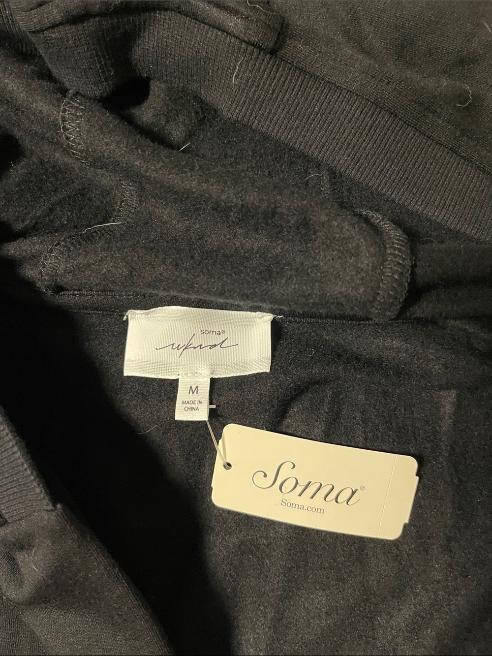 Soma Weekend Hooded Open Cardigan in Black - Picture 2 of 5